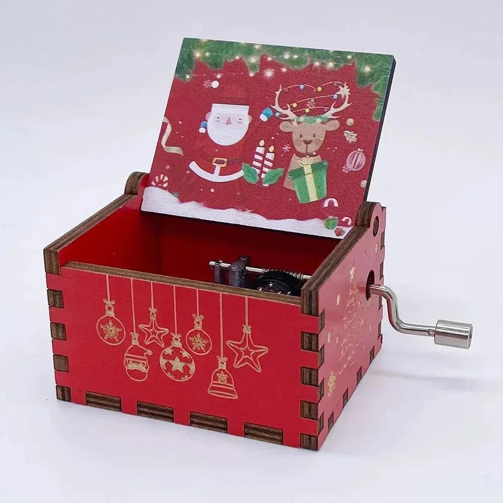 Red Merry Christmas Theme Music Box Christmas Gift for Children Friend - Venus Trendy Fashion Online