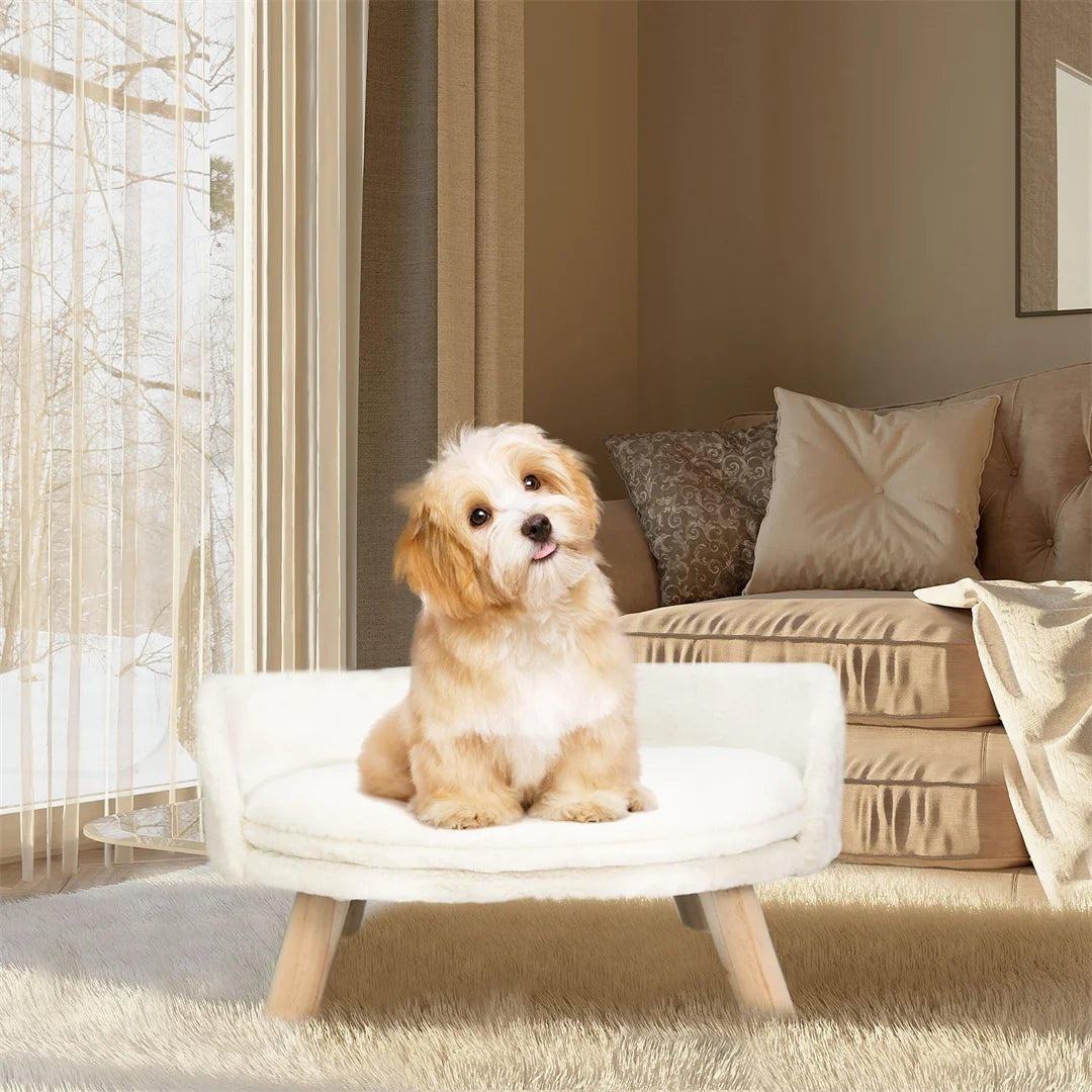 Luxury Soft Warm Plush Fabric Pet Chair Bed