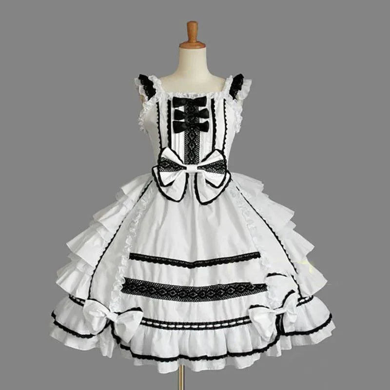 Women Alice Lolita Angel Pink Cotton Princess Dress - Venus Trendy Fashion Online