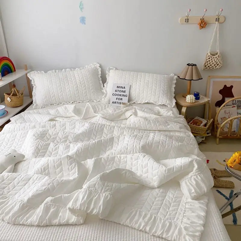 Summer Quilt Blanket Lightweight Cooling Bedding Set