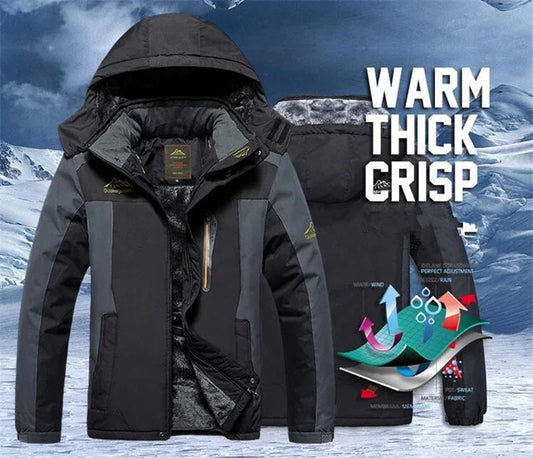 Winter Men's Outdoor Casual Thick Warm Waterproof Coat