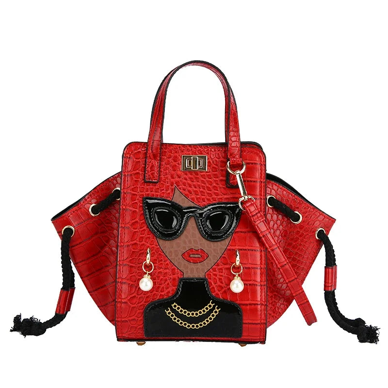 Cartoon Girl High Quality PU Leather Shoulder Bag