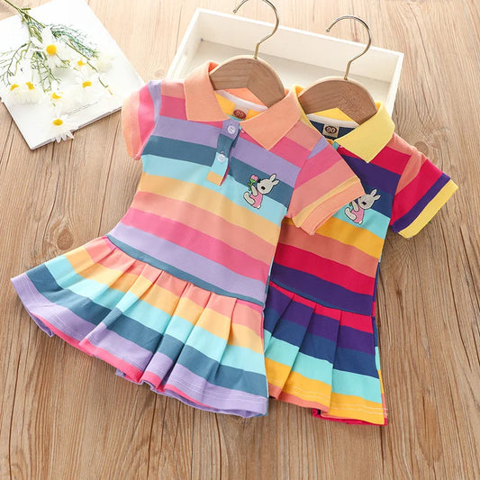 Girl's Summer fashion cute short sleeve princess dress