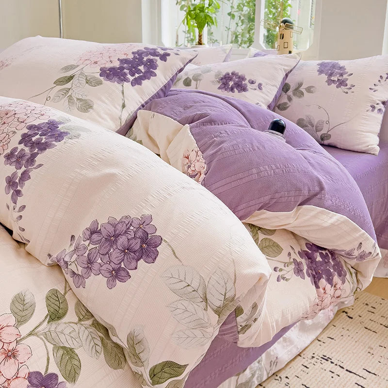 Flowers Cotton Duvet Cover Set