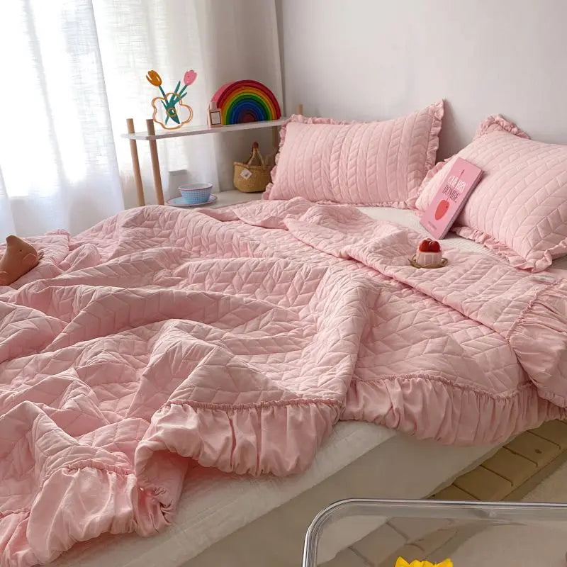 Summer Quilt Blanket Lightweight Cooling Bedding Set