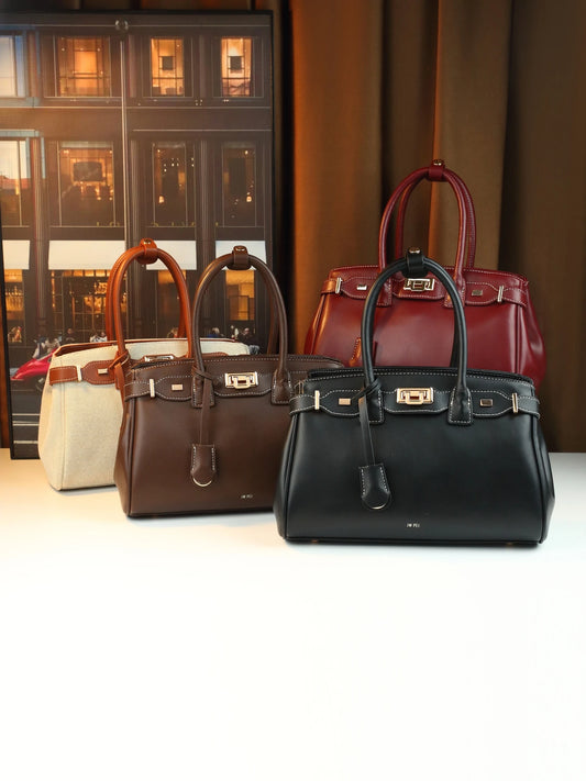Foreign-style high-end soft leather platinum bag