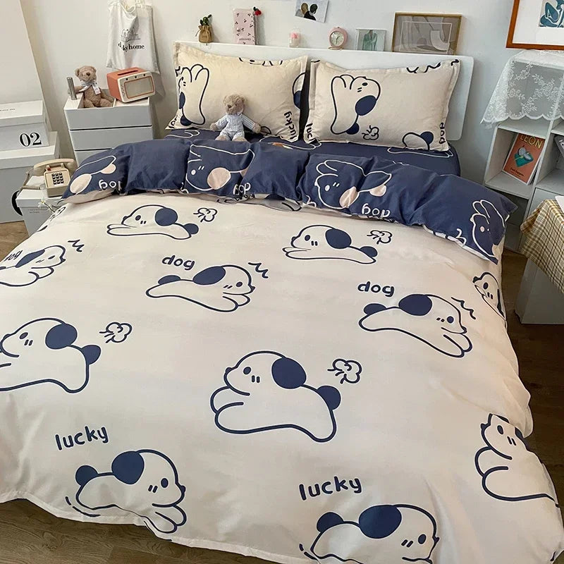 Kawaii Bear Printed Bedding Sets