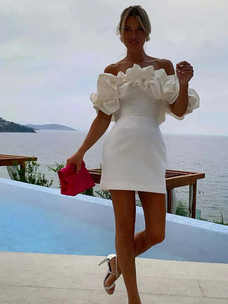 Women's Sexy Backless Mini Evening Dress - Venus Trendy Fashion Online