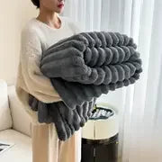 Light luxury Solid Color Multifunctional Blanket for Winter