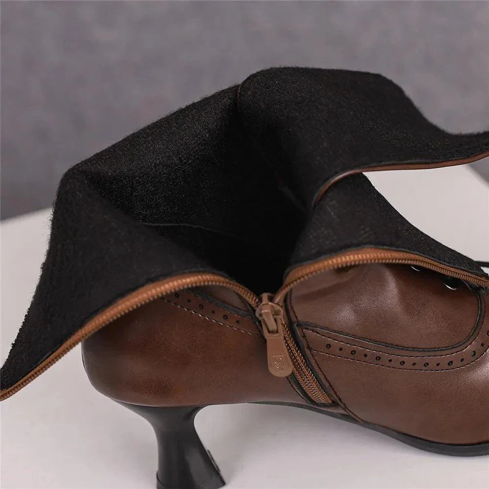 New Lace Up Ladies Victorian Ankle Boots - Venus Trendy Fashion Online