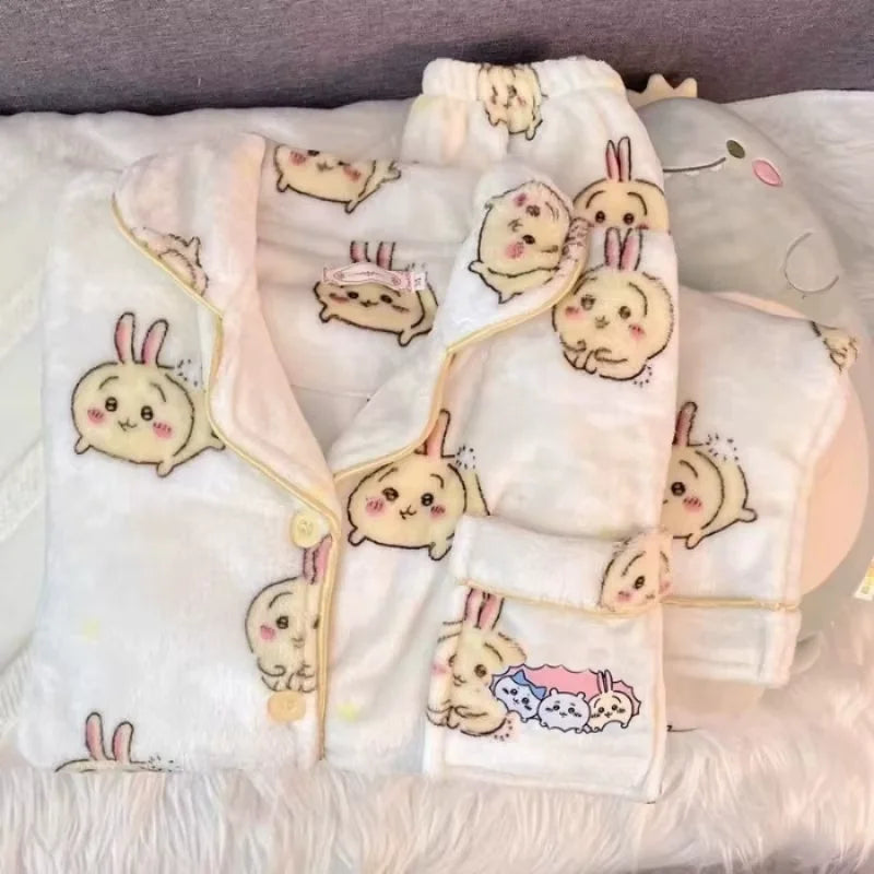 Cute Chiikawa Hachiware Pajamas Set