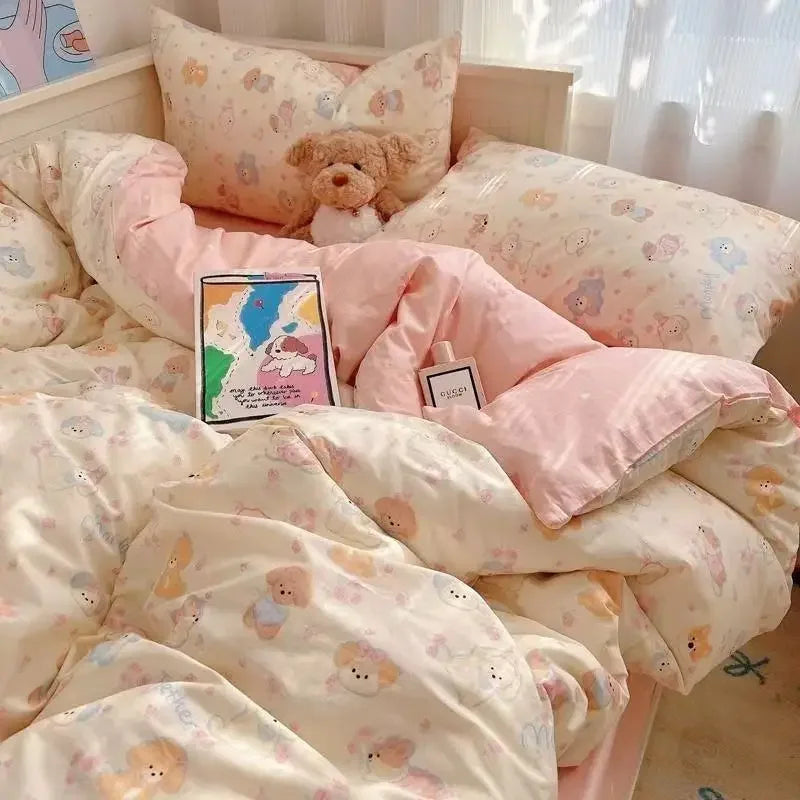 Korean Cute Girls Bedding Sets