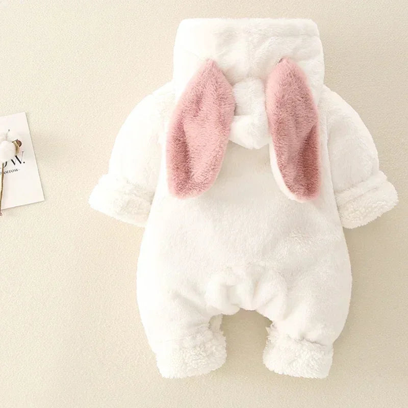 Baby Rompers Winter Warm Coral Fleece Jumpsuit