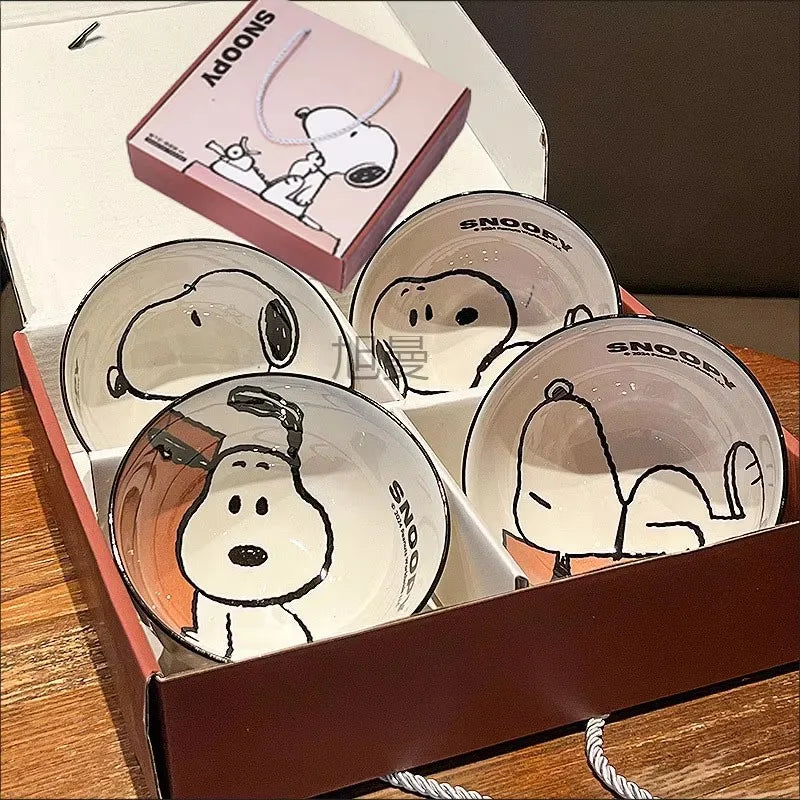 Snoopy New Cute Tableware Ceramic Bowl set