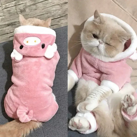 Cartoon Winter Warm Pet Jumpsuit