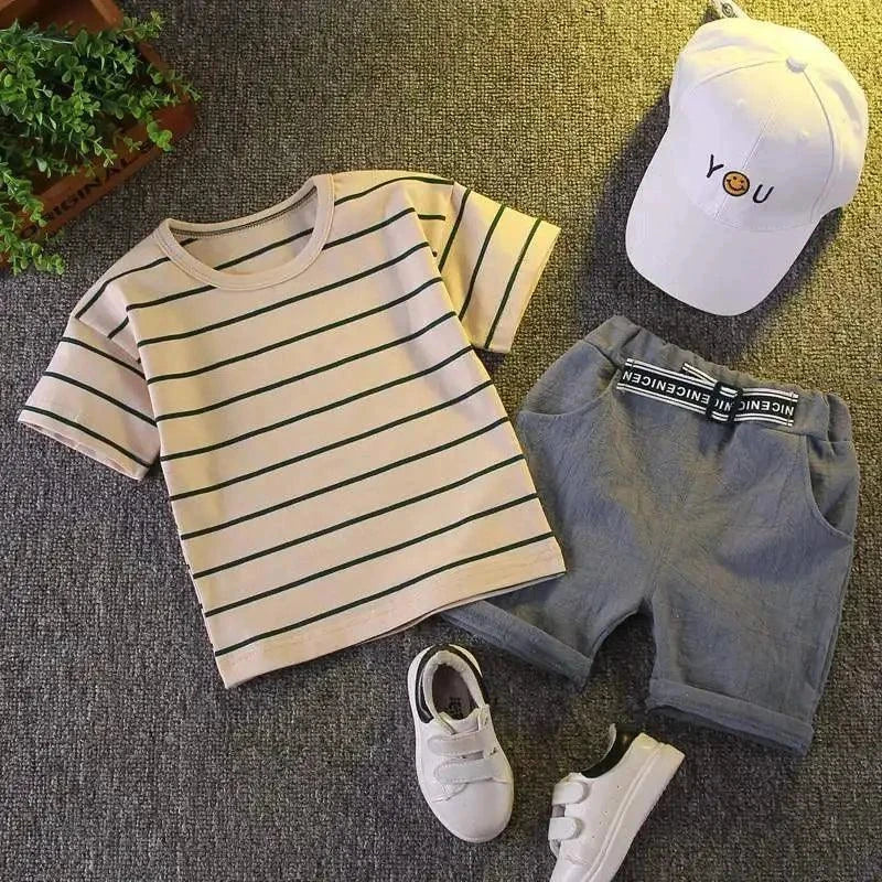 Cute Kids Sports T-shirt Suit 2pcs - Venus Trendy Fashion Online