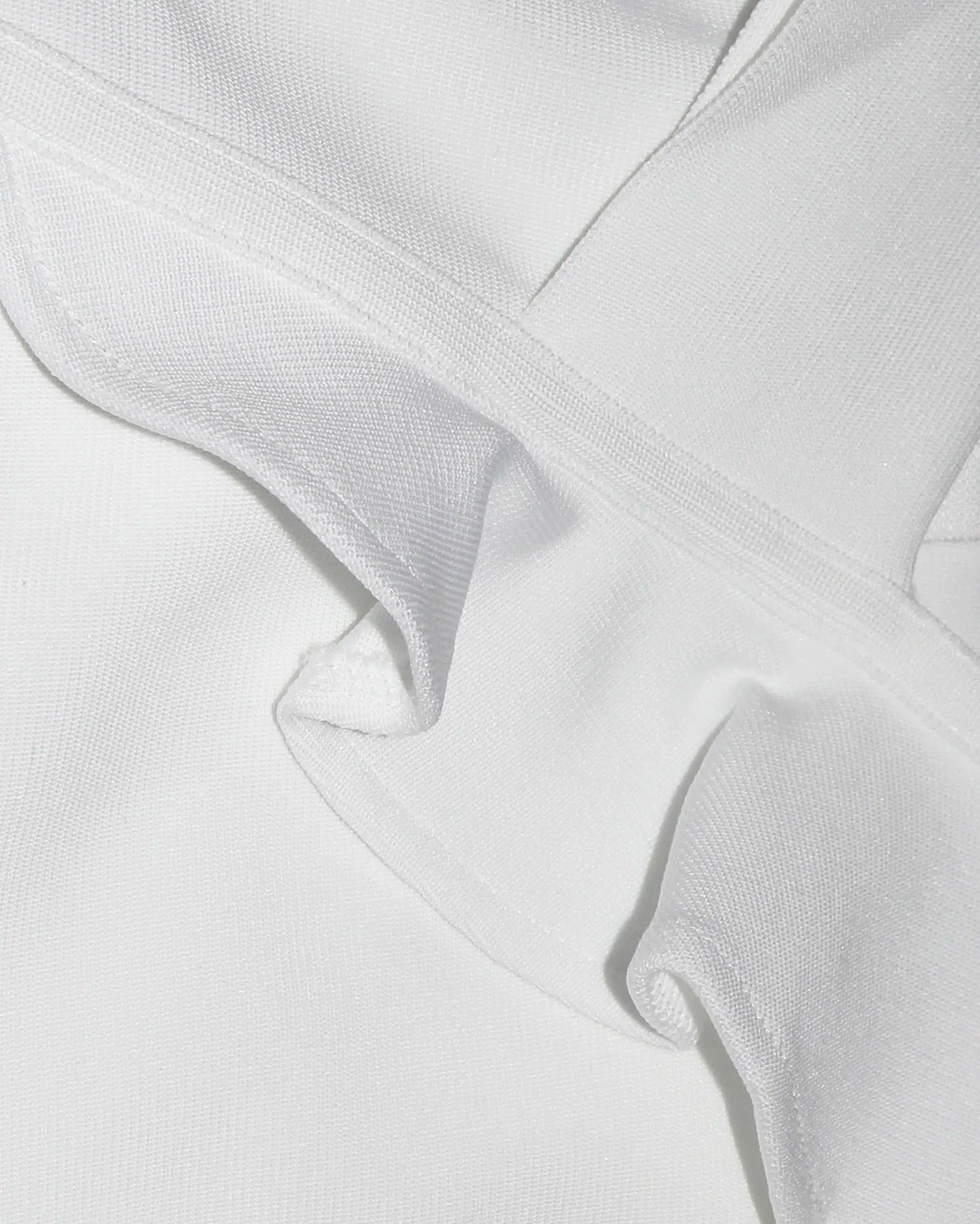 One Shoulder Ruffle Split Thigh Bodycon Dress