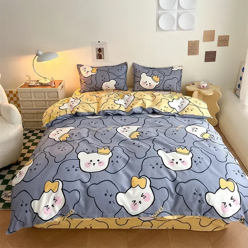 Kawaii Bear Printed Bedding Sets