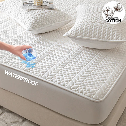 Premium Waterproof Quilted Mattress Protector Cover