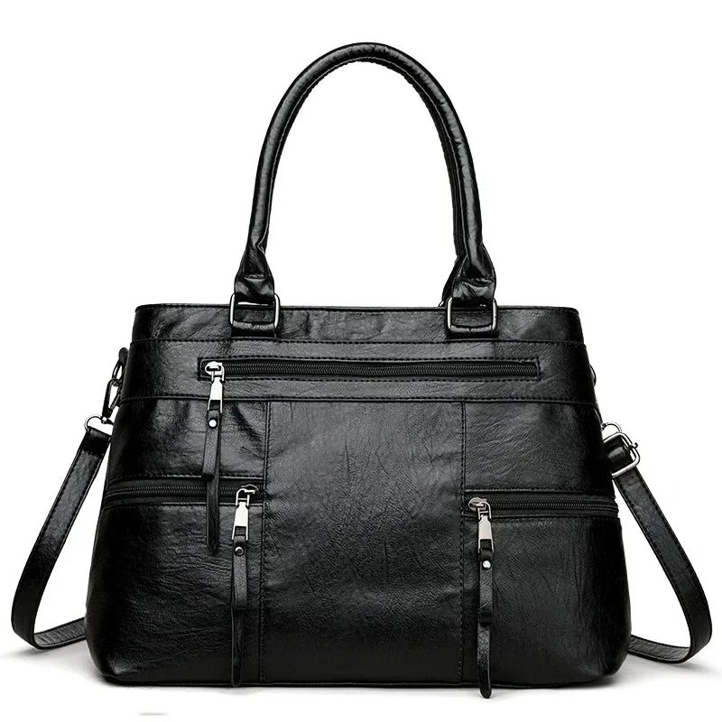 Elegant Women High Quality Leather Top-Handle Bags