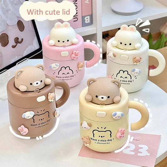 Kawaii Bear Coffee Thermal Cup - Venus Trendy Fashion Online