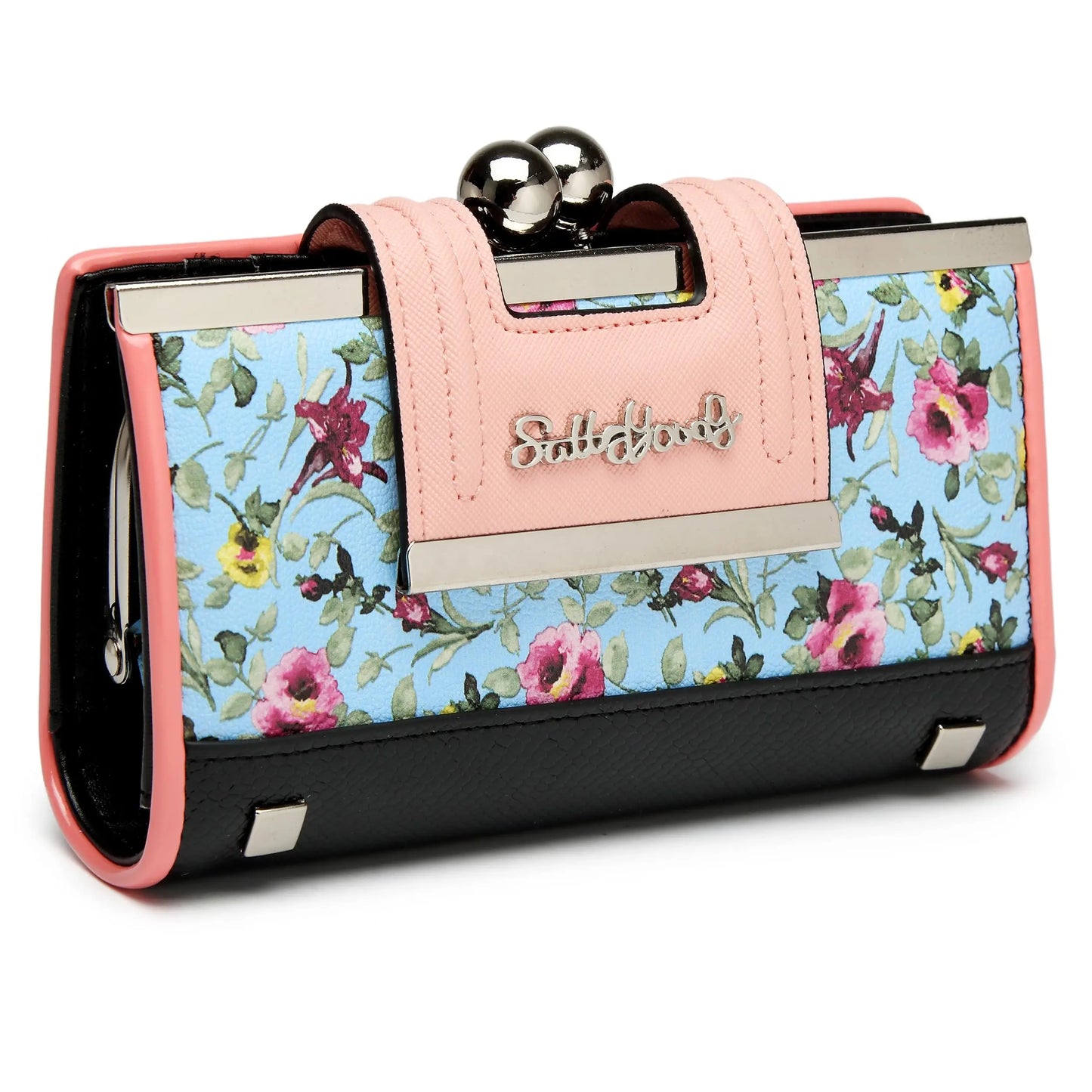 Women Long Purse 10-card slots and clips Zero Wallet