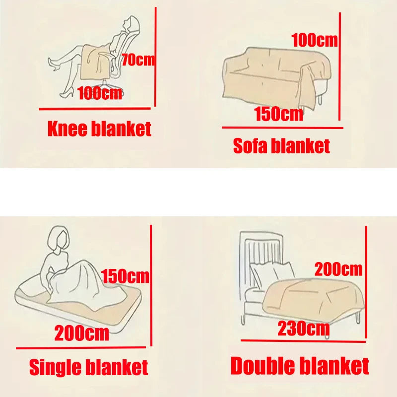 Light luxury Solid Color Multifunctional Blanket for Winter