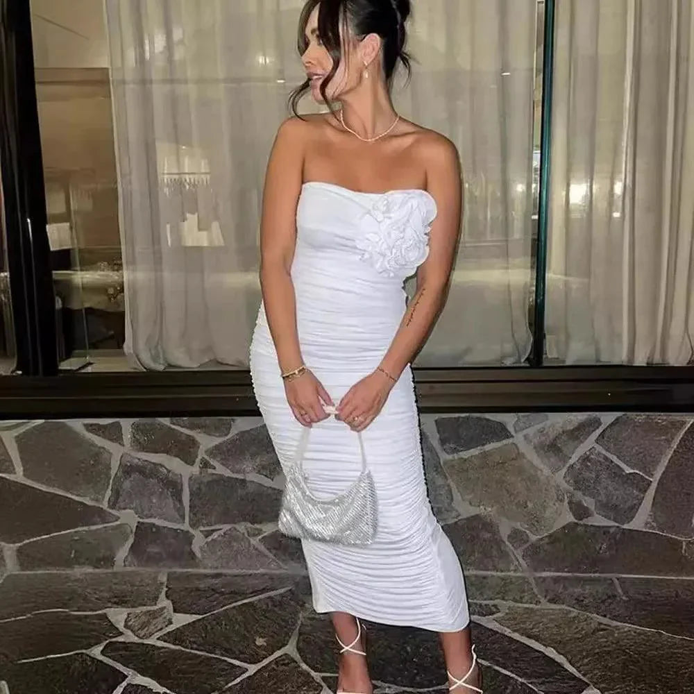 Women's Europe Style flowers long dresses - Venus Trendy Fashion Online