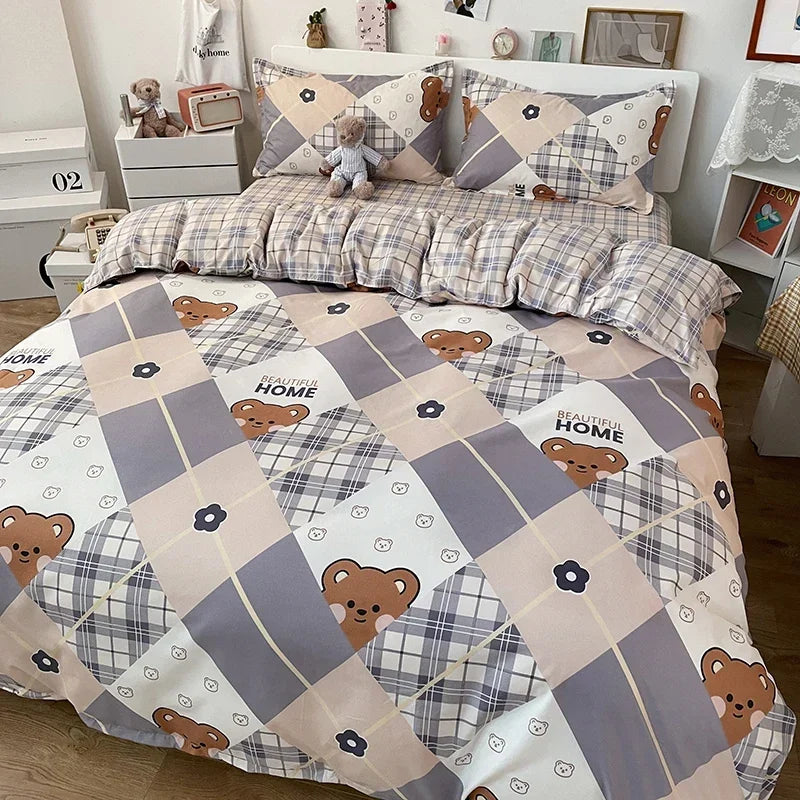 Kawaii Bear Printed Bedding Sets