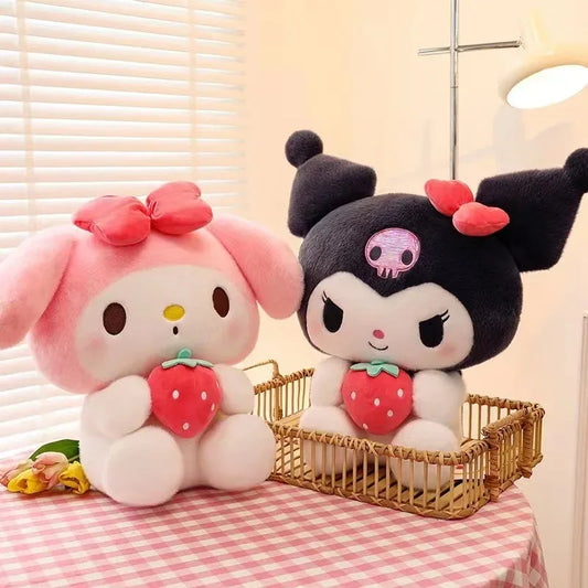 Strawberry Kuromi Pillow Plush Toy for Girls