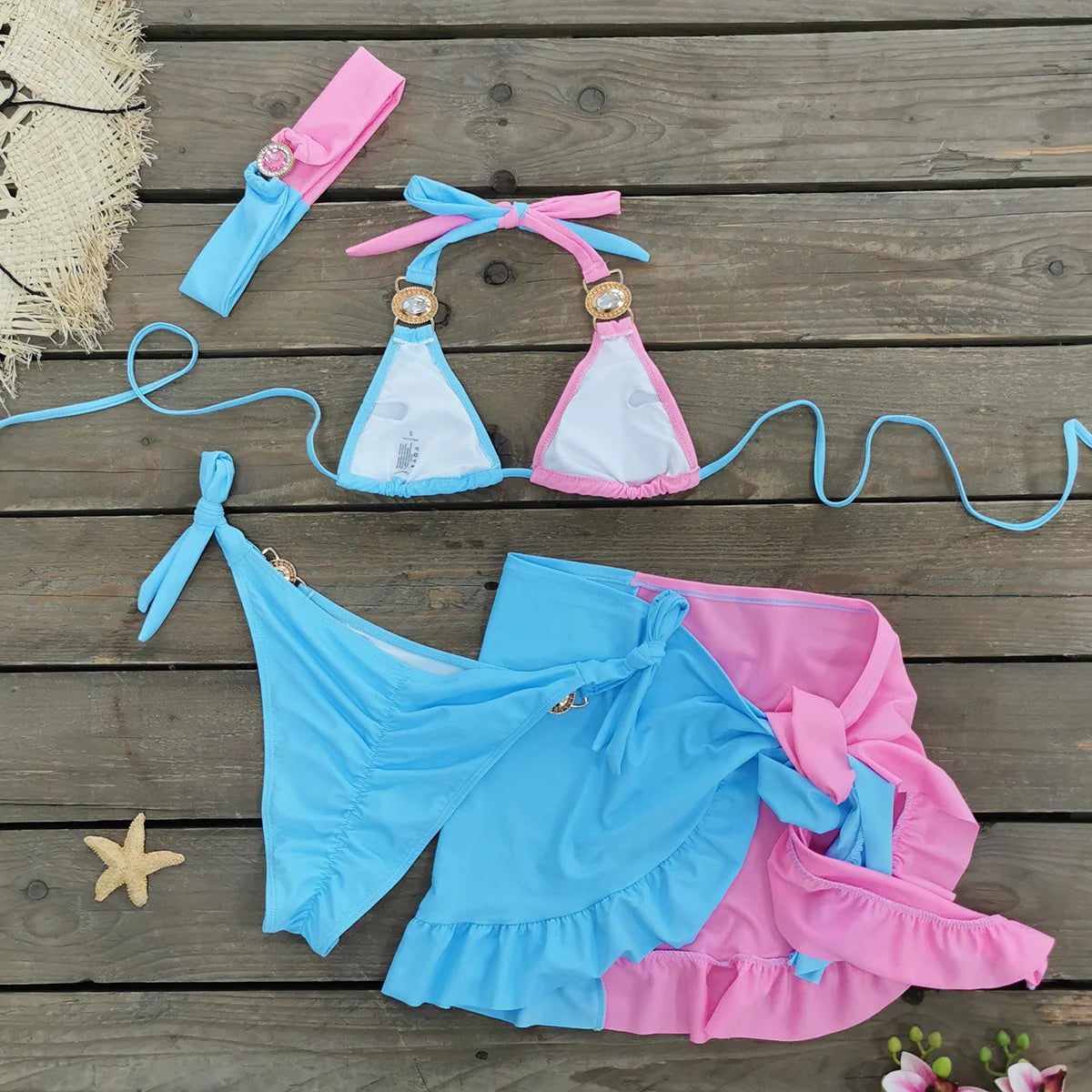 Women 3pack Beach Skirt Swimwear