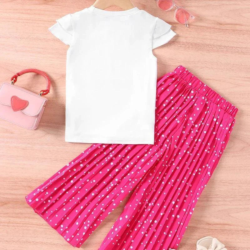 Summer Fashion Girl's Shirt and Pants Two Piece Set - Venus Trendy Fashion Online