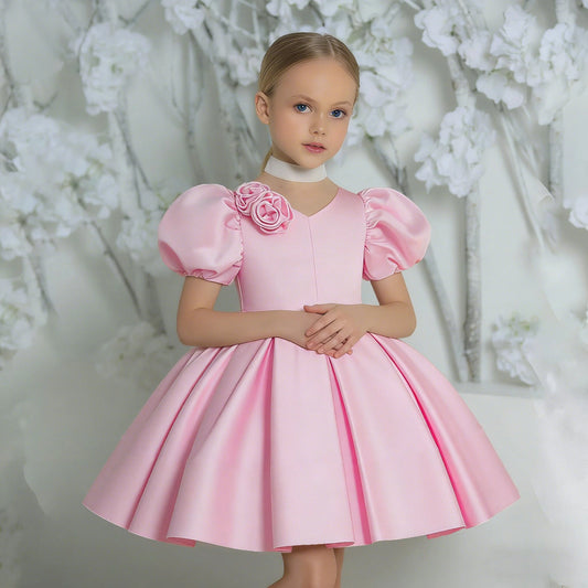 Summer Flower Bridesmaids Party Girls Dresses