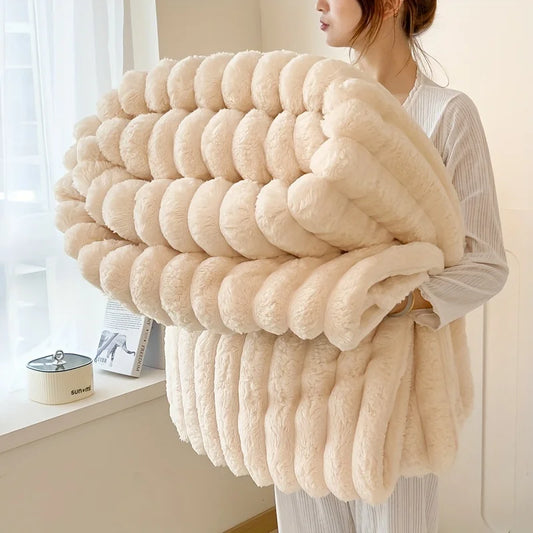Light luxury Solid Color Multifunctional Blanket for Winter
