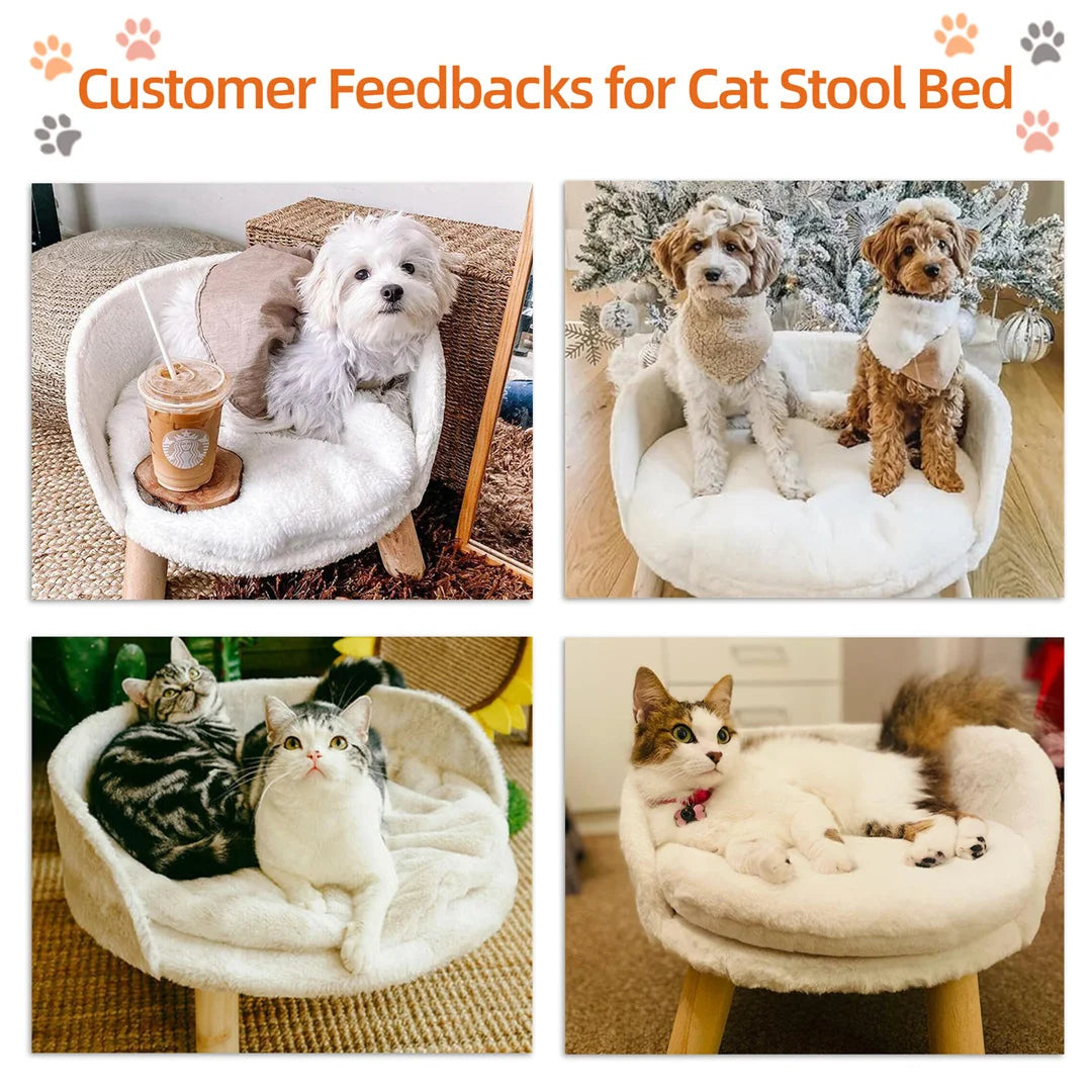 Luxury Soft Warm Plush Fabric Pet Chair Bed