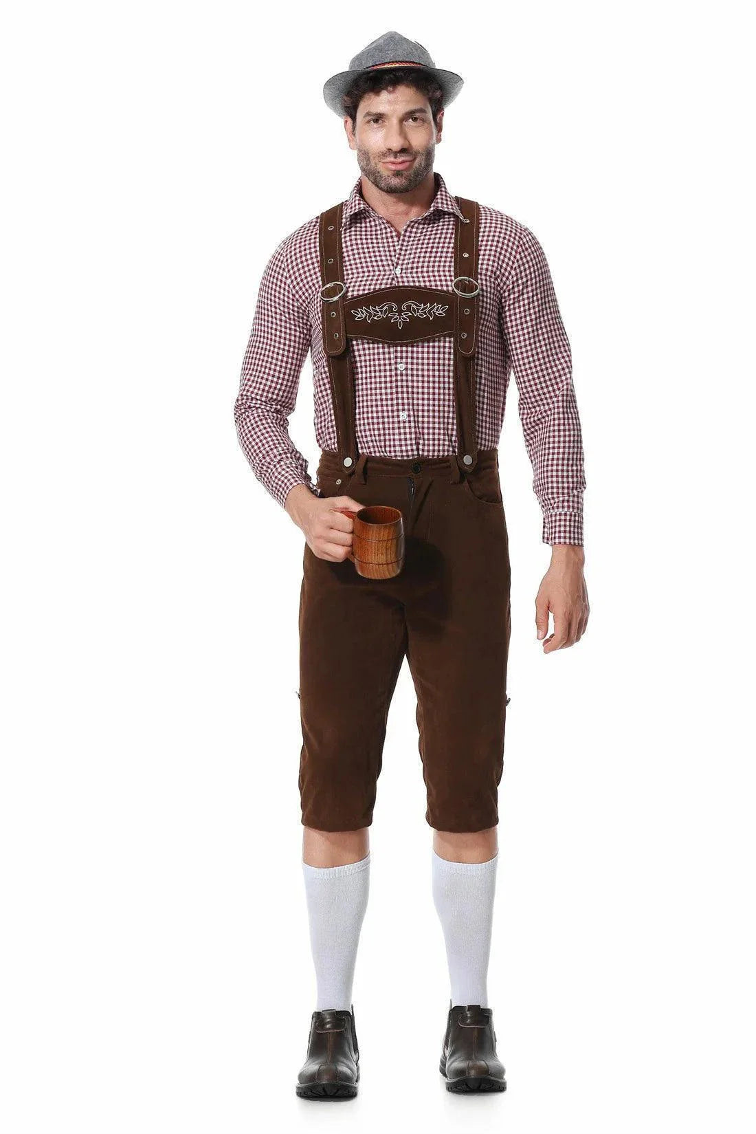 Three-Piece Set Oktoberfest Lederhosen Costume for Men - Venus Trendy Fashion Online