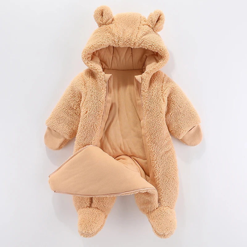 Newborn Baby Winter Warm Hooded