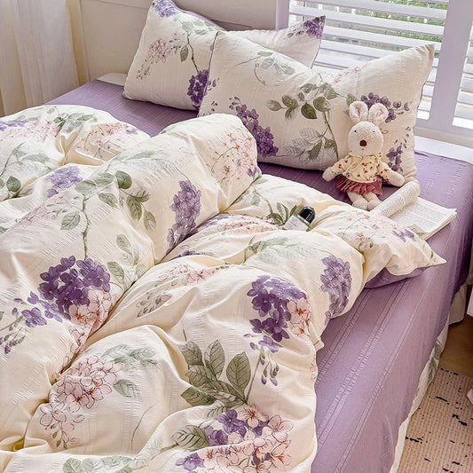 Flowers Bedding Set with Pillowcase