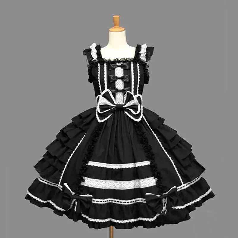 Women Alice Lolita Angel Pink Cotton Princess Dress - Venus Trendy Fashion Online
