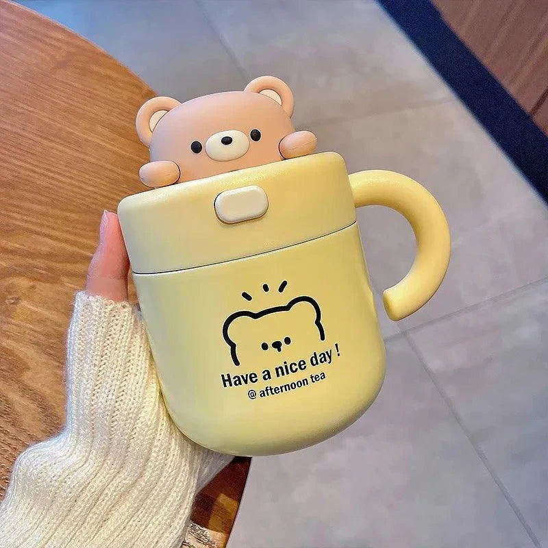 Kawaii Bear Coffee Thermal Cup - Venus Trendy Fashion Online