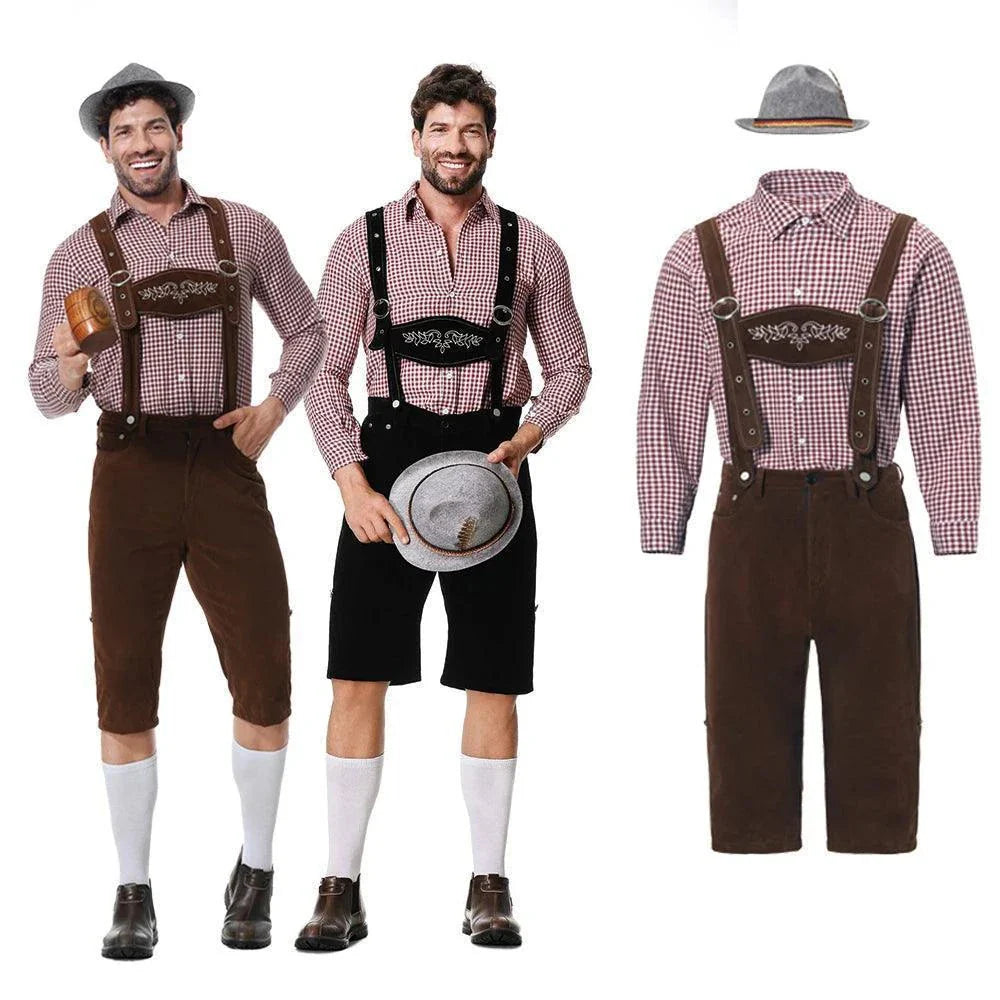 Three-Piece Set Oktoberfest Lederhosen Costume for Men - Venus Trendy Fashion Online