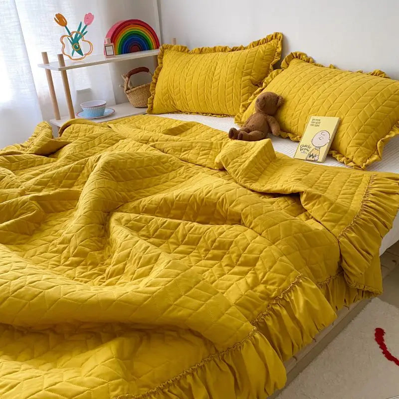 Summer Quilt Blanket Lightweight Cooling Bedding Set