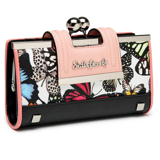 Women Long Purse 10-card slots and clips Zero Wallet