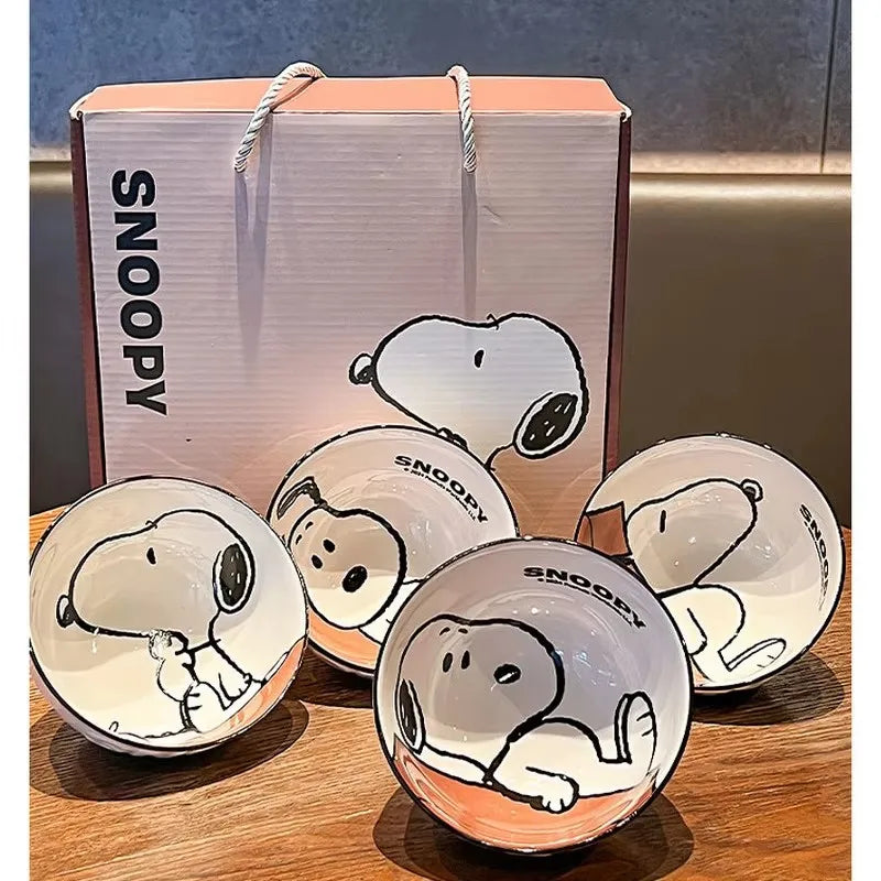 Snoopy New Cute Tableware Ceramic Bowl set