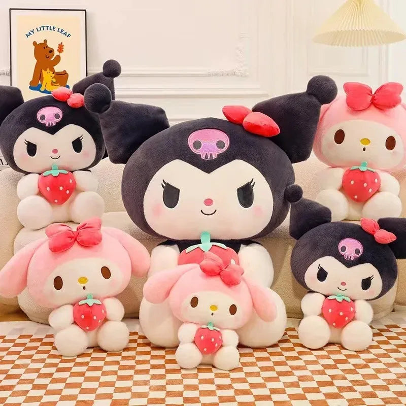Strawberry Kuromi Pillow Plush Toy for Girls