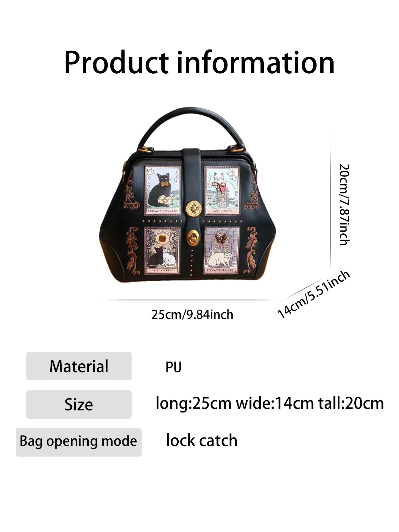 New Niche Design Luxury and Cute Cat Clip Bag