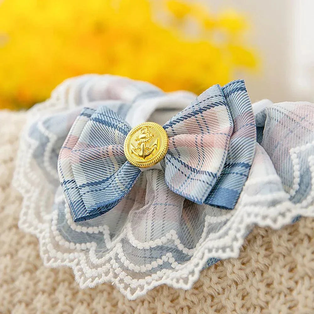 Pet Organza Cotton Gauze Necklace Accessories