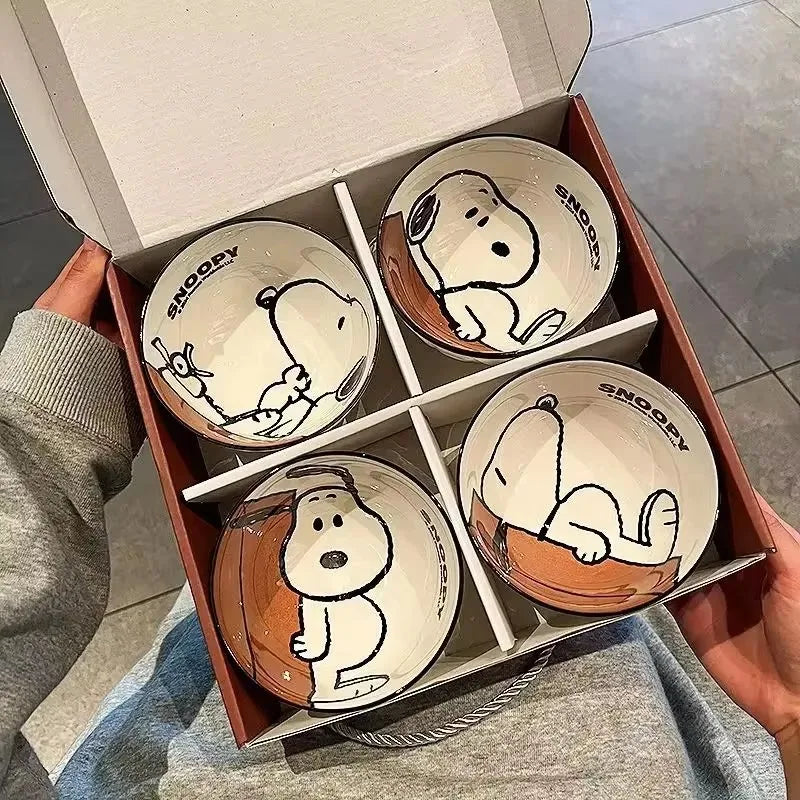 Snoopy New Cute Tableware Ceramic Bowl set