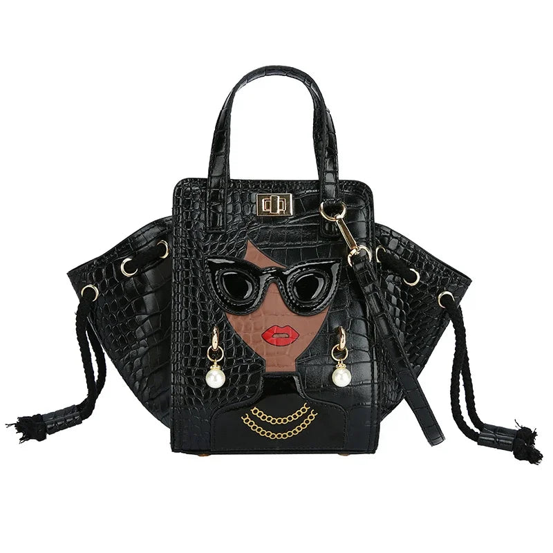 Cartoon Girl High Quality PU Leather Shoulder Bag