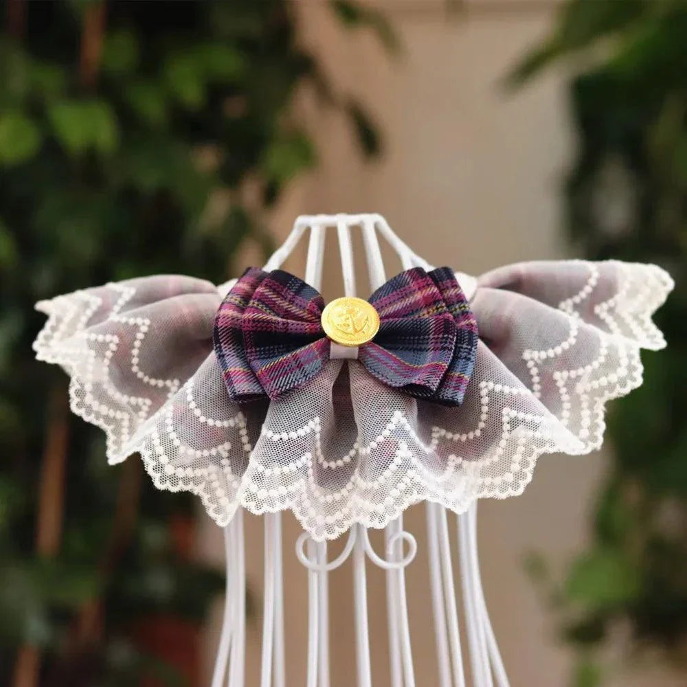 Pet Organza Cotton Gauze Necklace Accessories